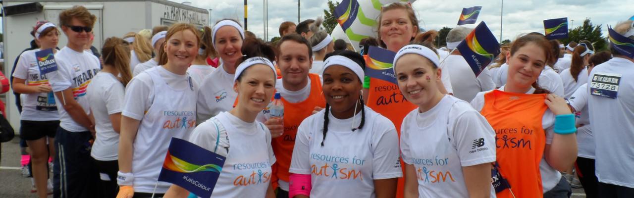 Resources for Autism group of runners at a sponsored run