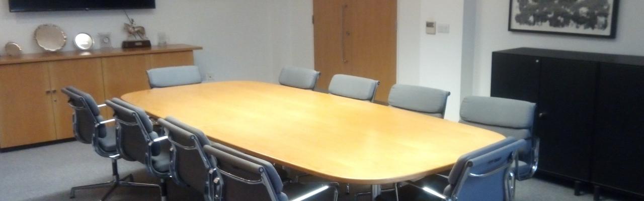 The Foundation's meeting room with table and chairs